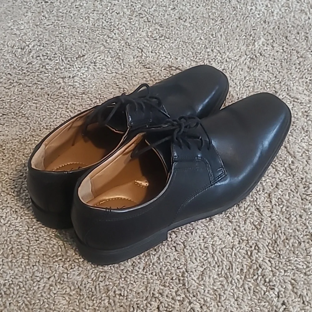 EUC Collection by Clark's Tilden Black Leather Oxford Dress Shoes Men's 11M